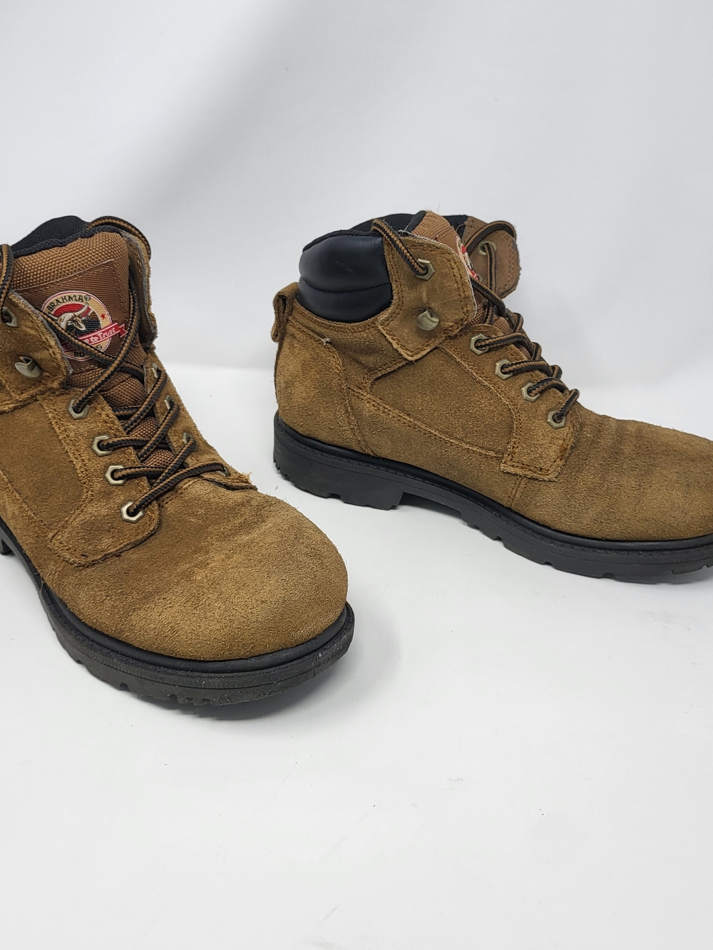 Brahma Tan Suede Lace-Up Men's Work Boots